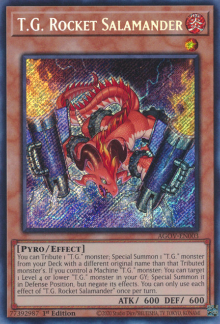 AGOV-EN003 T.G. Rocket Salamander (Secret Rare)