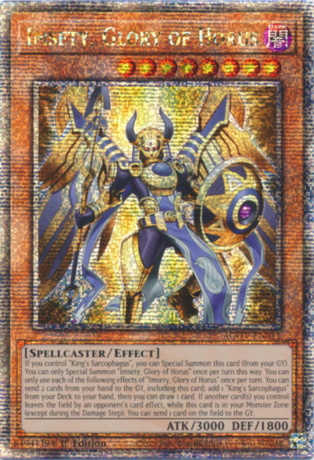 AGOV-EN011 Imsety, Glory of Horus (Quarter Century Secret Rare)