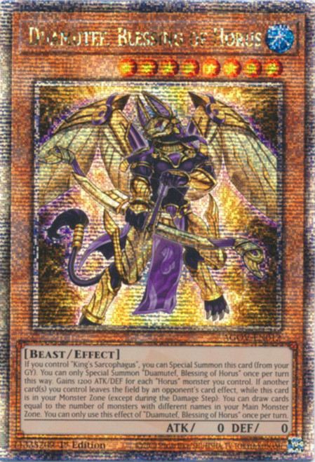 AGOV-EN012 Duamutef, Blessing of Horus (Quarter Century Secret Rare)