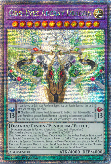 AGOV-EN030 Odd-Eyes Arcray Dragon (Quarter Century Secret Rare)