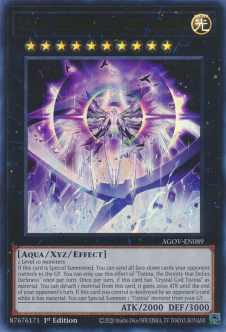 AGOV-EN089 Tistina, the Divinity that Defies Darkness (Ultra Rare)