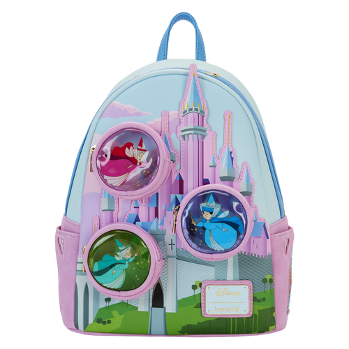 Disney: Sleeping Beauty Castle Three Good Fairies Stained Glass Mini Backpack