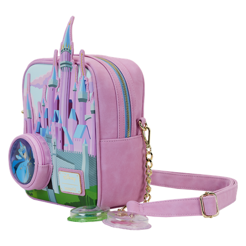 Disney: Sleeping Beauty Castle Three Good Fairies Stained Glass Crossbody Bag