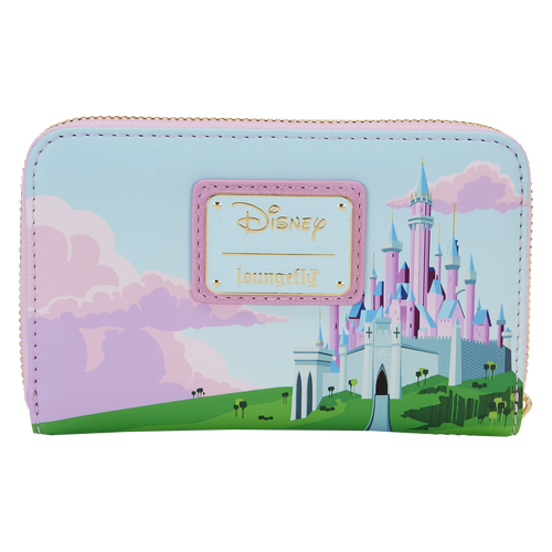 Disney: Sleeping Beauty Castle Three Good Fairies Stained Glass Zip Around Wallet