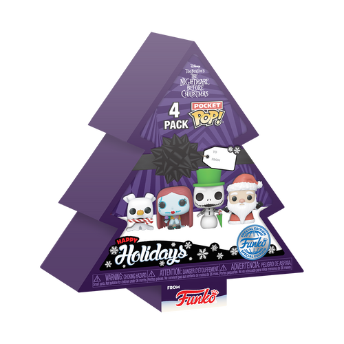 The Nightmare Before Christmas Holiday Pocket POP! 4-Pack