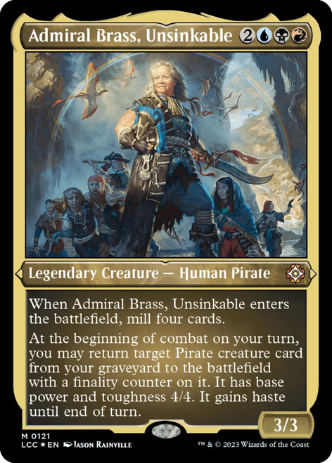 Admiral Brass, Unsinkable (Etched Foil Display Commander)