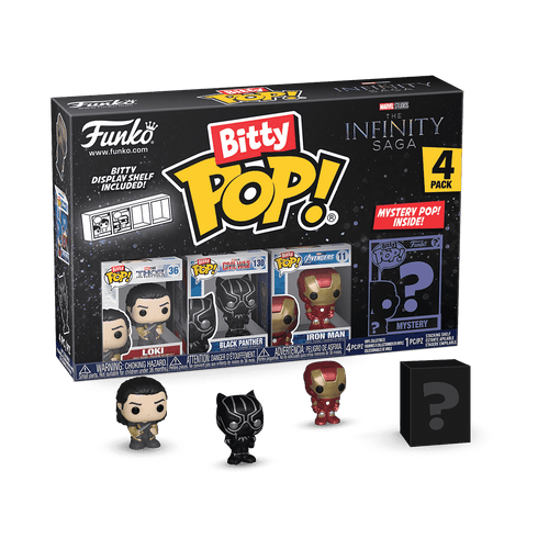 Bitty POP! Marvel The Infinity Saga: Loki, Black Panther & Iron Man (VII) 4-Pack
