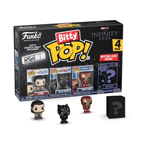 Bitty POP! Marvel The Infinity Saga: Loki, Black Panther & Iron Man (VII) 4-Pack