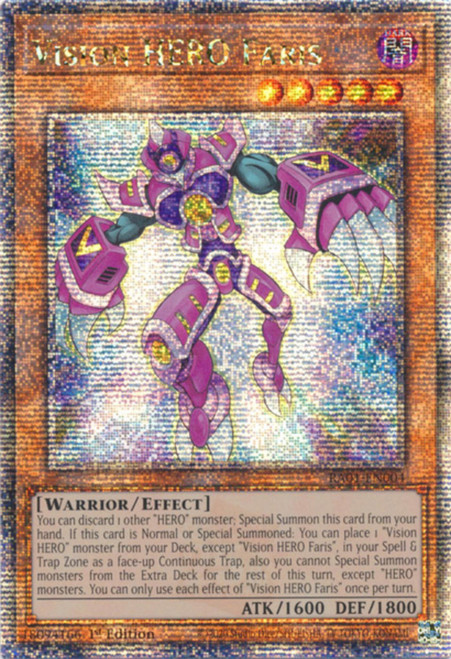 RA01-EN004 Vision HERO Faris (Quarter Century Secret Rare)
