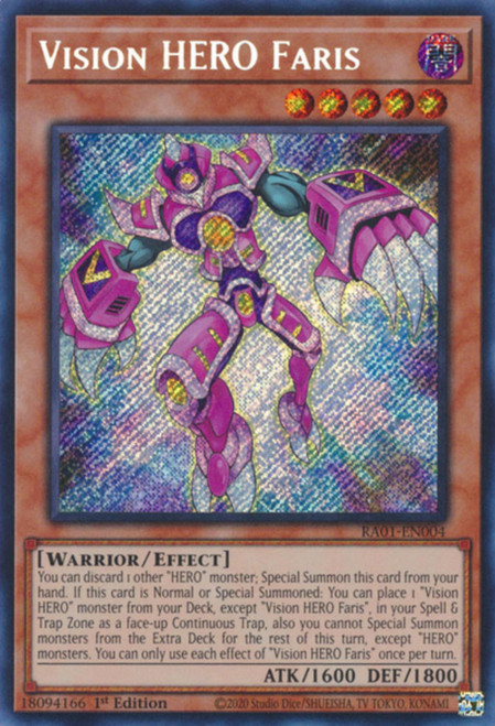 RA01-EN004 Vision HERO Faris (Secret Rare)