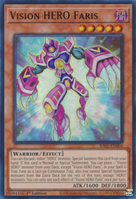 RA01-EN004 Vision HERO Faris (Ultra Rare)