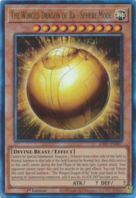 RA01-EN007 The Winged Dragon of Ra - Sphere Mode (Ultimate Rare)