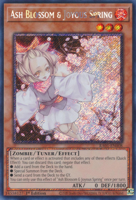 RA01-EN008 Ash Blossom & Joyous Spring (Platinum Secret Rare)