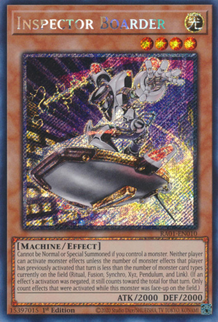 RA01-EN010 Inspector Boarder (Platinum Secret Rare)