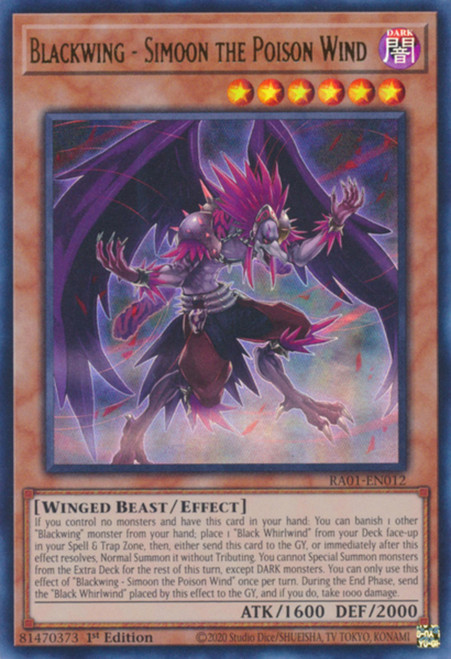 RA01-EN012 Blackwing - Simoon the Poison Wind (Ultra Rare)