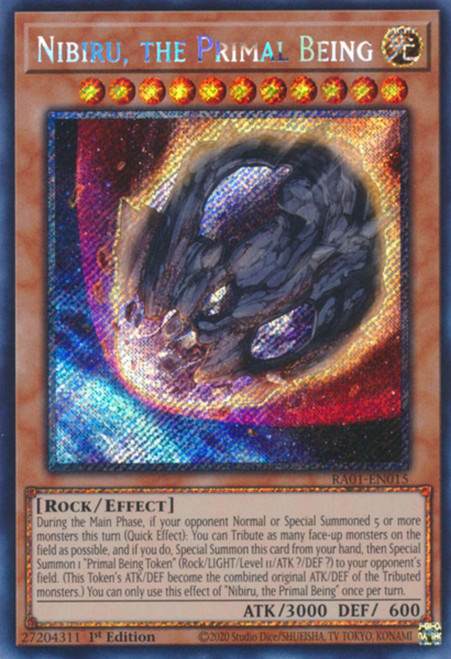 RA01-EN015 Nibiru, the Primal Being (Platinum Secret Rare)