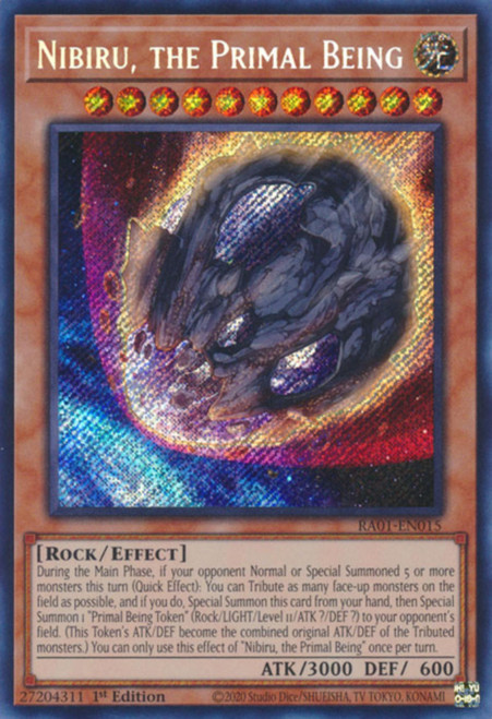 RA01-EN015 Nibiru, the Primal Being (Secret Rare)