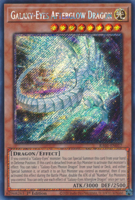 RA01-EN017 Galaxy-Eyes Afterglow Dragon (Platinum Secret Rare)