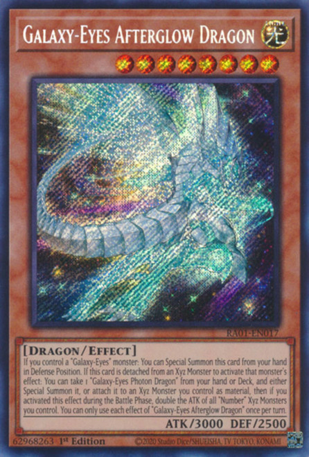 RA01-EN017 Galaxy-Eyes Afterglow Dragon (Secret Rare)
