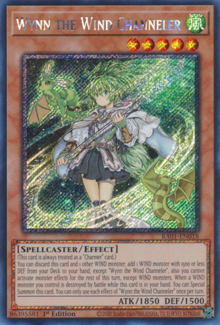 RA01-EN018 Wynn the Wind Channeler (Platinum Secret Rare)