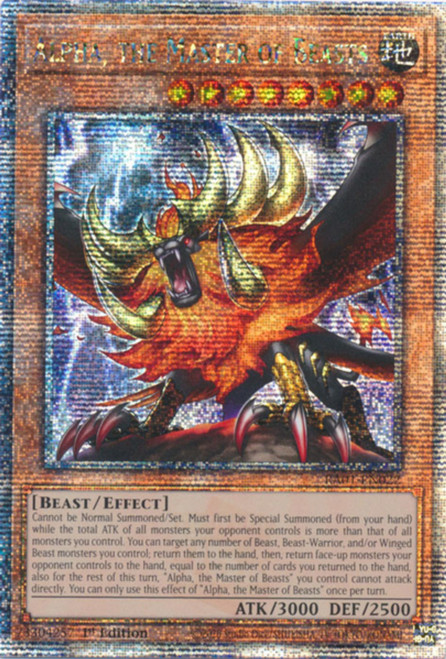 RA01-EN022 Alpha, the Master of Beasts (Quarter Century Secret Rare)