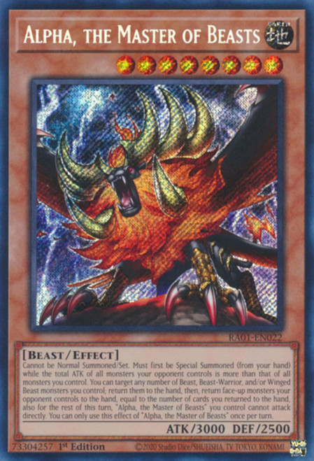 RA01-EN022 Alpha, the Master of Beasts (Secret Rare)