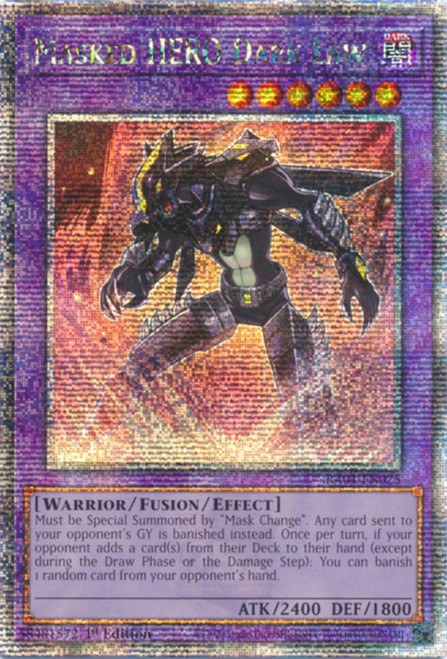 RA01-EN025 Masked HERO Dark Law (Quarter Century Secret Rare)