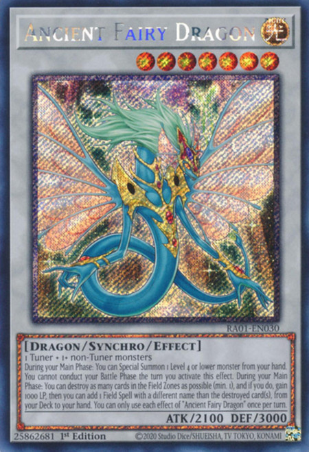 RA01-EN030 Ancient Fairy Dragon (Platinum Secret Rare)