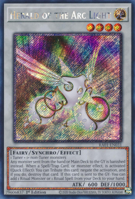RA01-EN031 Herald of the Arc Light (Platinum Secret Rare)