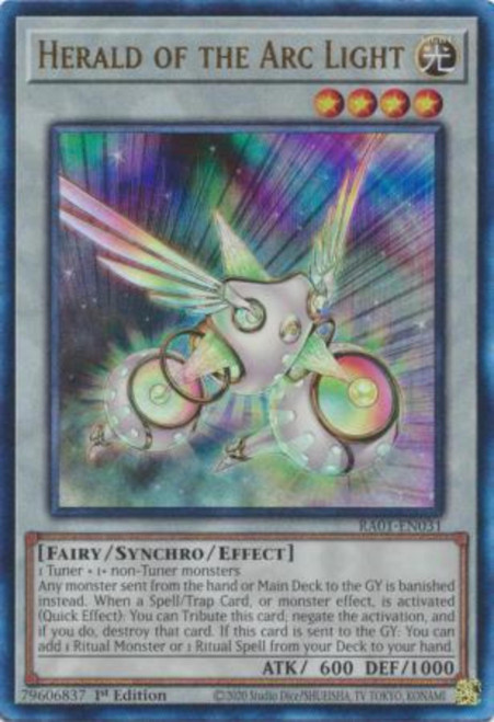 RA01-EN031 Herald of the Arc Light (Ultimate Rare)