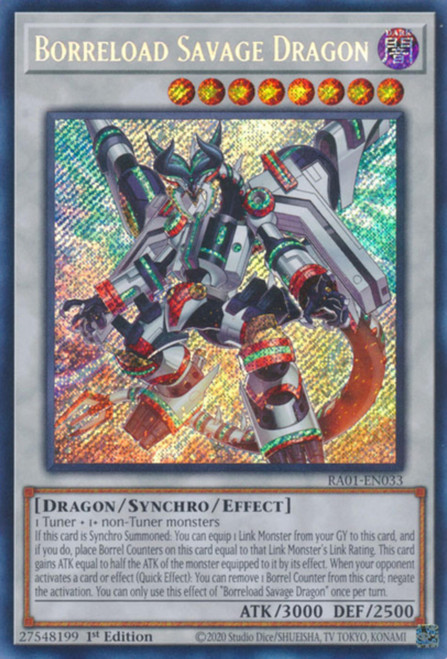 RA01-EN033 Borreload Savage Dragon (Secret Rare)