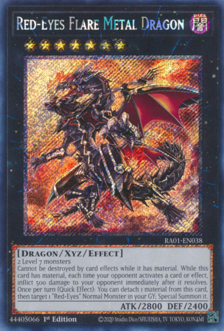 RA01-EN038 Red-Eyes Flare Metal Dragon (Platinum Secret Rare)
