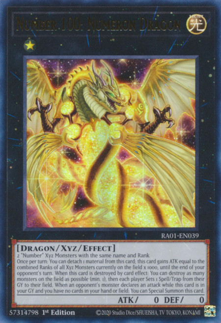 RA01-EN039 Number 100: Numeron Dragon (Ultra Rare)