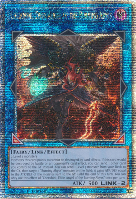 RA01-EN042 Cherubini, Ebon Angel of the Burning Abyss (Quarter Century Secret Rare)