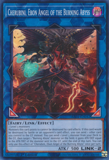 RA01-EN042 Cherubini, Ebon Angel of the Burning Abyss (Super Rare)