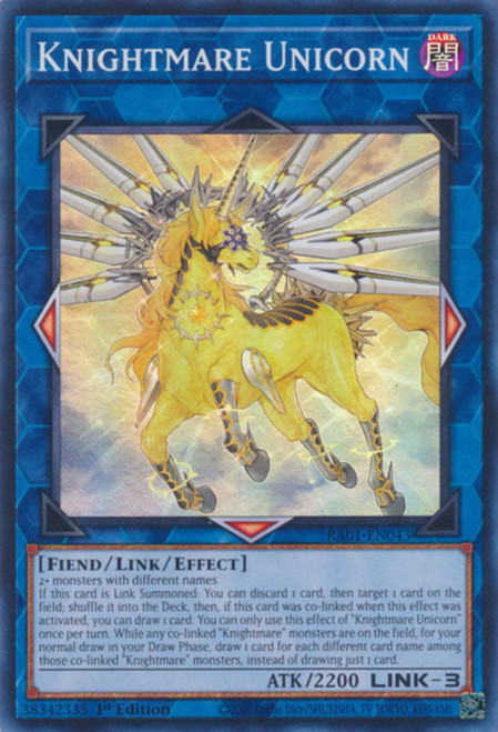 RA01-EN043 Knightmare Unicorn (Super Rare)