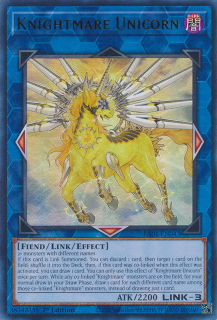 RA01-EN043 Knightmare Unicorn (Ultra Rare)