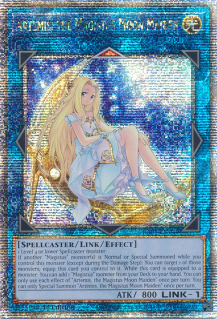 RA01-EN049 Artemis, the Magistus Moon Maiden (Quarter Century Secret Rare)