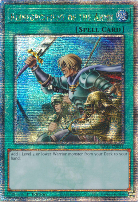 RA01-EN051 Reinforcement of the Army (Quarter Century Secret Rare)