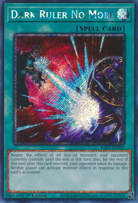 RA01-EN060 Dark Ruler No More (Platinum Secret Rare)