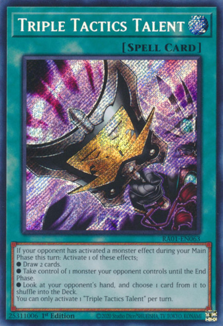RA01-EN063 Triple Tactics Talent (Secret Rare)
