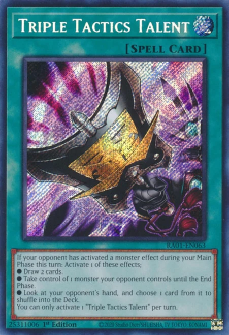 RA01-EN063 Triple Tactics Talent (Secret Rare)