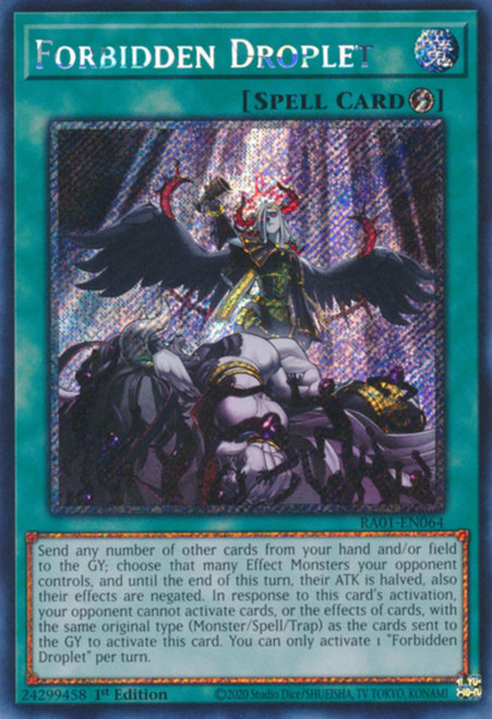 RA01-EN064 Forbidden Droplet (Platinum Secret Rare)