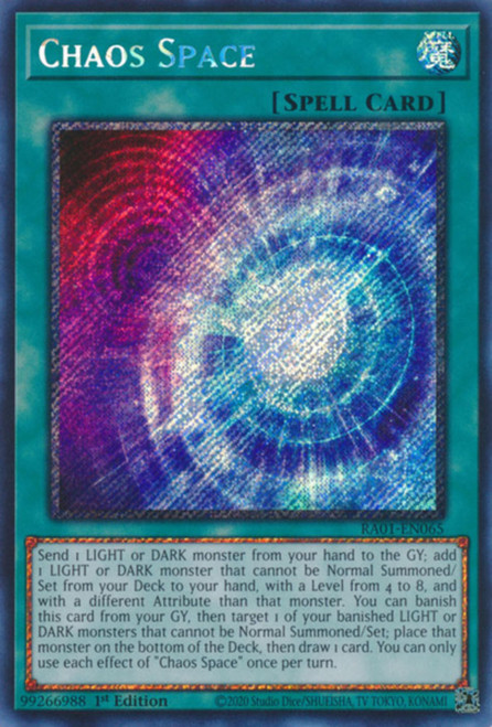 RA01-EN065 Chaos Space (Platinum Secret Rare)