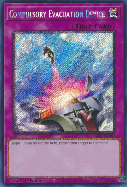 RA01-EN069 Compulsory Evacuation Device (Platinum Secret Rare)