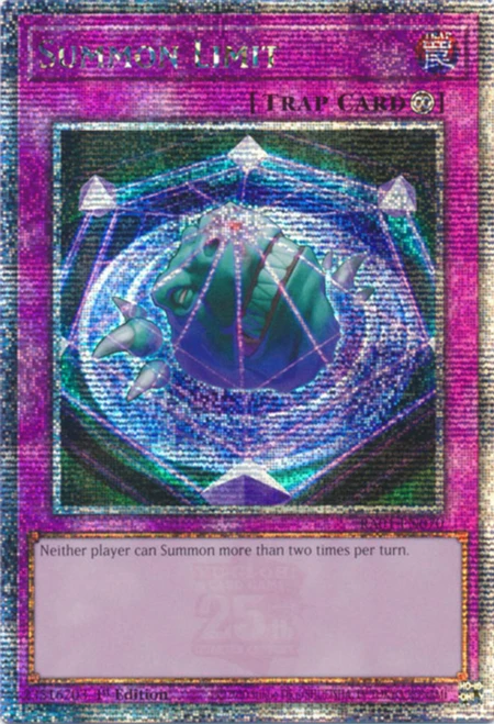 RA01-EN070 Summon Limit (Quarter Century Secret Rare)
