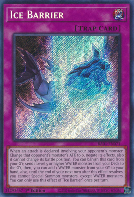 RA01-EN071 Ice Barrier (Secret Rare)