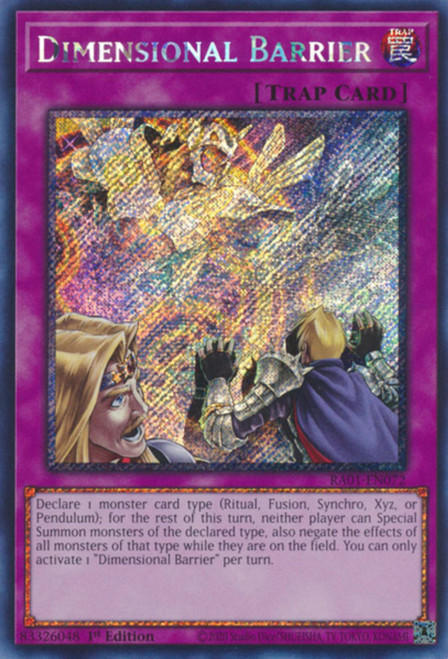 RA01-EN072 Dimensional Barrier (Platinum Secret Rare)