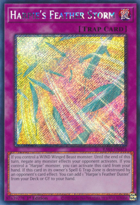 RA01-EN073 Harpie's Feather Storm (Platinum Secret Rare)