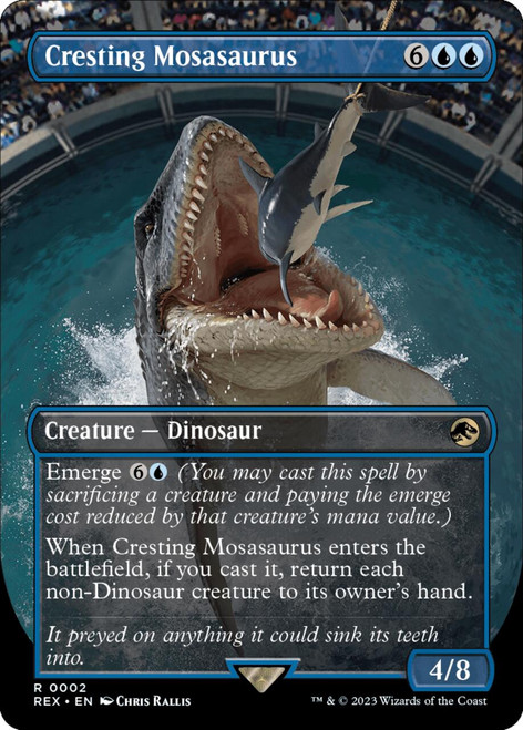 Cresting Mosasaurus (Borderless Art)